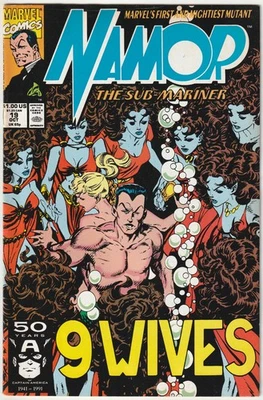✪ NAMOR THE SUBMARINER #19 9 Wives, Marvel 1991 US-COMICHEFT Z1/1- - Bild 1 von 3