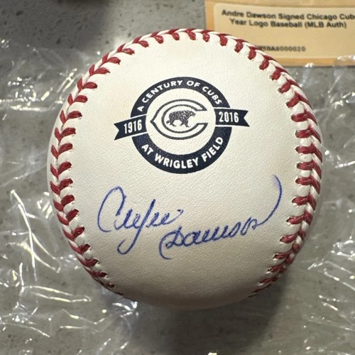 Andre Dawson Signed Chicago Cubs Century Wrigley Baseball Steiner/MLB COA HOF