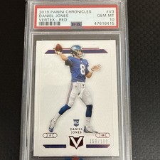 2019 CHRONICLES DANIEL JONES RC VERTEX-RED /199 PSA 10 COLTS LOW POP