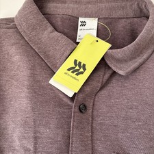 Men's Short Sleeve Knit Commuter Polo Shirt - All In Motion Burgundy