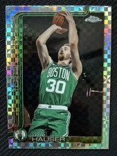 2025 Topps Chrome Basketball X-Fractor Sam Hauser #14 Boston Celtics