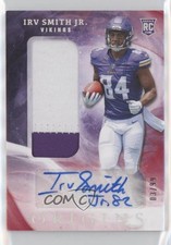 2019 Panini Origins Rookie Red 3/99 Irv Smith Jr #135 Jumbo Patch Auto le6