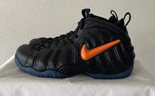 2019 NIKE Men s FOAMPOSITE PRO KNICKS Black BATTLE BLUE ORANGE 624041-010 sz 9