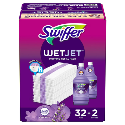 #ad Swiffer WetJet Refill Pack Lavender 32 Pads 2 Bottles $34.44