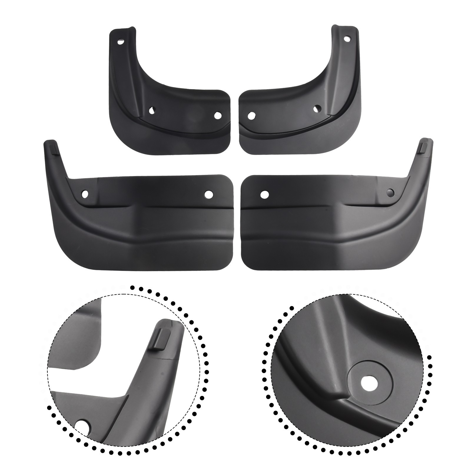 For Tesla Model 3 2024 Car Wheel Mud Flaps Wheel Fender TPE 4pcs Black Mudflaps