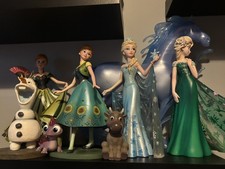 Disney Frozen Figurine Set: Anna, Elsa, Olaf, Frozen Fever