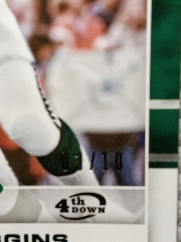 2017 Panini Playoff 4th Down Green Parallel 3/10 John Riggins NY Jets - Image 3 of 3