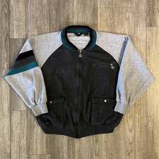 Vintage Christian Dior Monsieur Zip Raglan Sweatshirt XL Colorblock Track Jacket