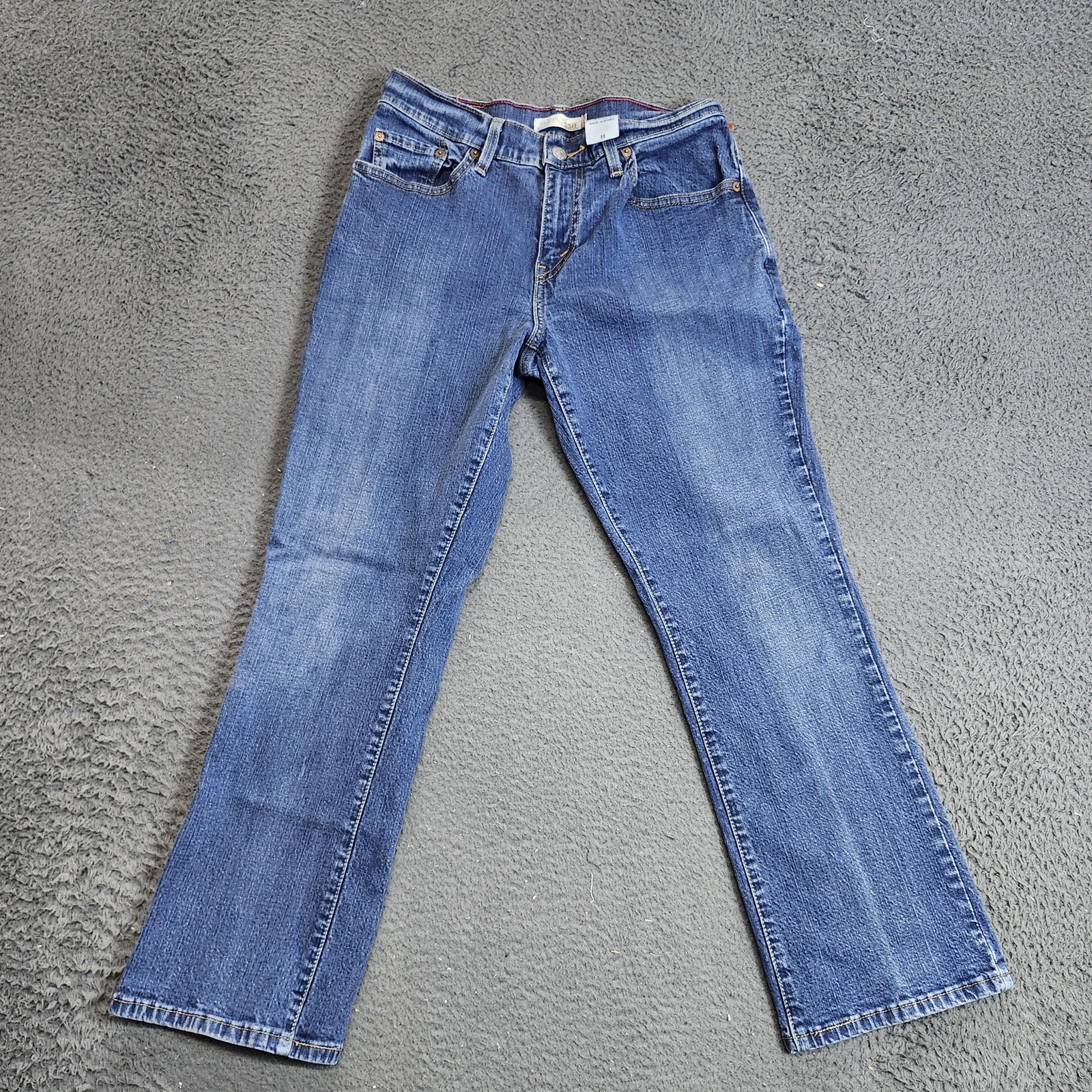 Levis 550 Relaxed Bootcut Jeans Womens 8 Blue Medium Wash Mid Rise Stretch Denim