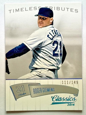 Roger Clemens 2014 Classics Timeless Tributes Silver #'d /149 Boston Red Sox