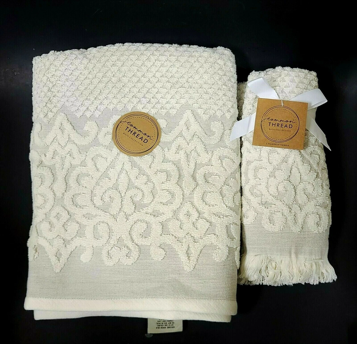 White Floor Towel 32 Thread Cotton Jacquard Thickened Floor Towel