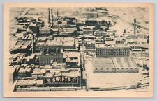 1940s Postcard Swift & Co Chicago IL Premium Plant Ham & Bacon
