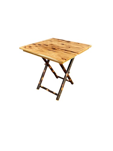 Phat Tommy Hickory Wood Dining Table Set for 2 - Picture 3 of 4
