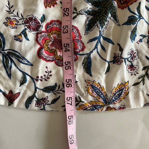 Old Navy taillendefiniertes geflochtenes Träger weiß Blumen Stufen Maxi Sommerkleid XL Boho - Bild 16 von 16