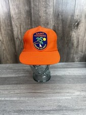 Vntge St Thomas Trucker Hat Mens M / L Orange Patch Virgin Islands Snapback