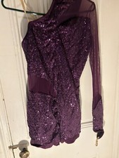 WEISSMAN ADULT LA PURPLE DANCE COSTUME UNITARD