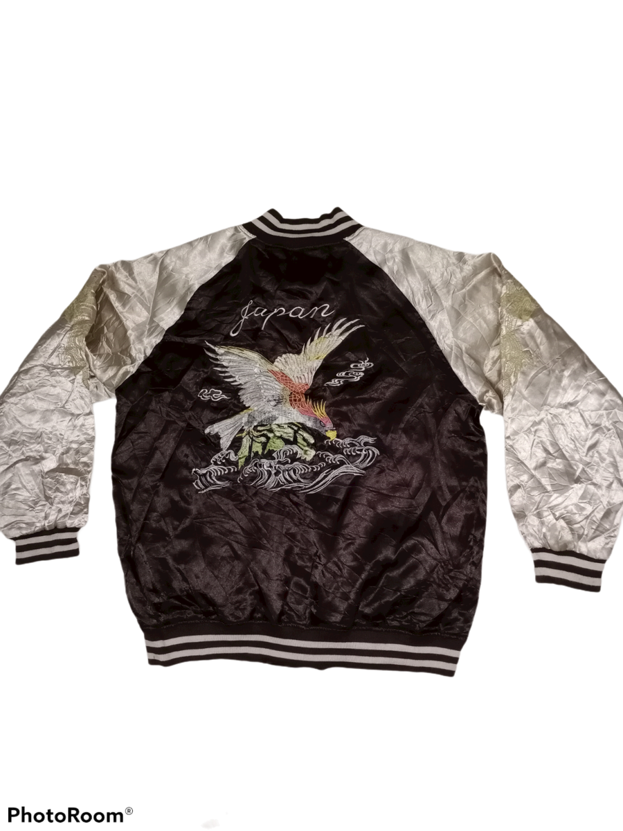 Vintage SUKAJAN JAPAN Phoenix Eagle Jacket Embroidery Tiger Vintage SUKAJAN JAPAN Phoenix Eagle Jacket Embroidery Tiger