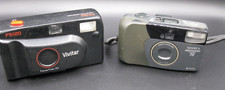 2 Vintage 35mm Point  Shoot Cameras Vivitar  Yashica