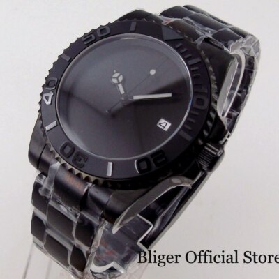 BLIGER PVD NH35A PT5000 MIYOTA Automatic Men Watch 10ATM Sterile Dial Black Hand