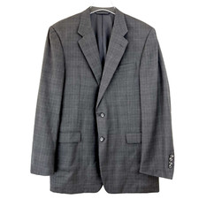 HICKEY-FREEMAN Boardroom 42L 100 Wool Windowpane Blazer Jacket USA B104