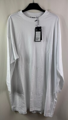 Weekday Women's Elke Long Sleeve T-Shirt Dress, White, Size XS