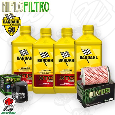 Inspektionskit Öl Bardahl XTC 15W50 + Filter Honda CB 500 2002