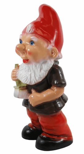 Gartenzwerg Deko Garten Figur Zwerg Maler mit Pinsel aus Kunststoff H 29 cm - Bild 3 von 5