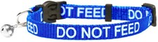 Cat Collar DO NOT FEED In Range of Colours - Soft Nylon, Safety Release & Bell