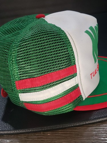 Vtg NEW Mountain Dew TULSA OKLAHOMA 3 Stripe Mesh Trucker Snapback Hat Cap 1970s - Picture 4 of 14