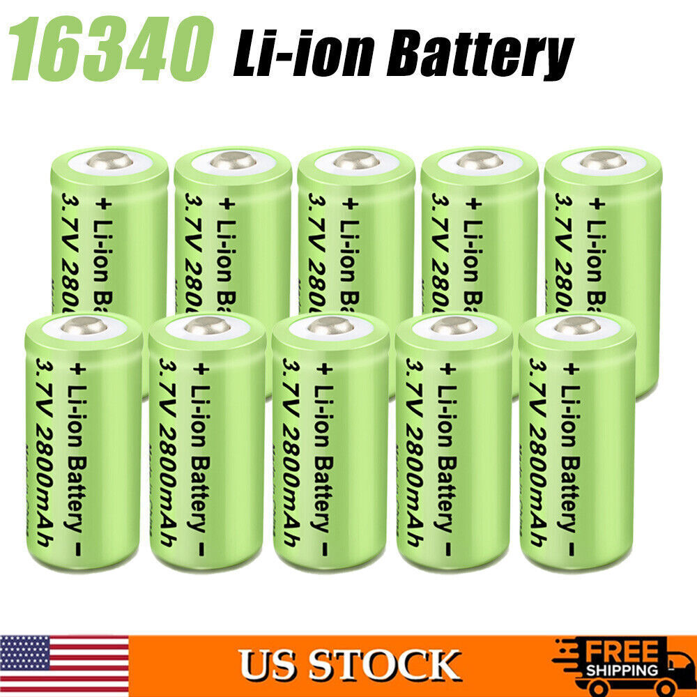 2800mAh Batteries CR123A 16340 Rechargeable Batteries Battery LOT US-image