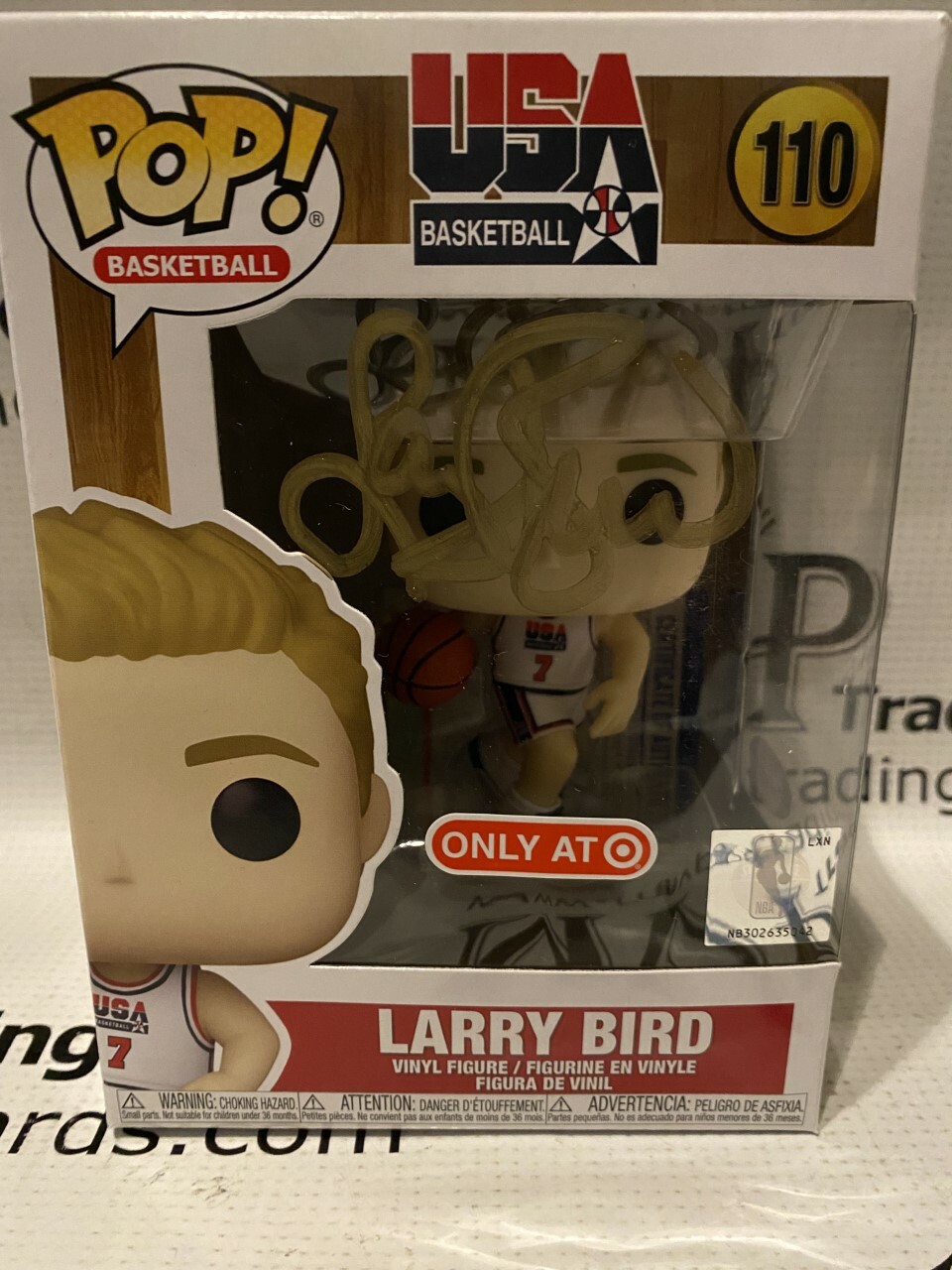 PSA/DNA Authentic Larry Bird Autograph USA Olympic Basketball Funko Pop 0657