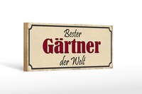 Holzschild Spruch 27X10 Cm Bester GäRtner Der Welt Holz Deko Schild Wooden Sign
