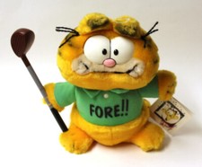 Vintage Dakin Garfield Golfer Plush 9 Inch