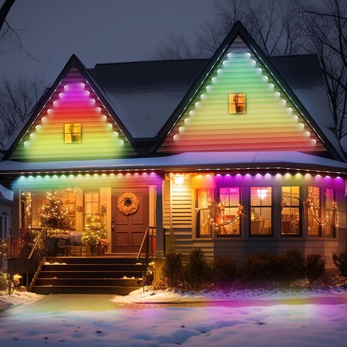 50ft/98ft Outdoor Permanent Light RGBIC Smart APP LED Eaves Christmas Waterproof - Picture 22 of 26