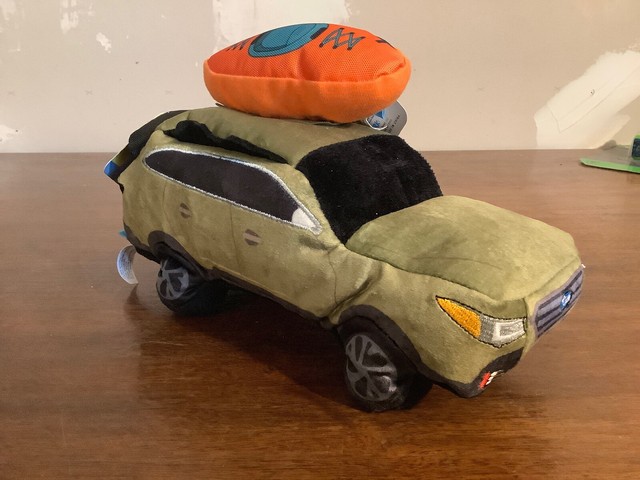 subaru plush dog toy