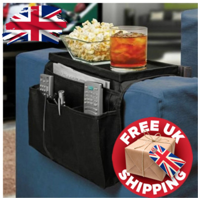 5 Taschen Sofa Arm Organizer TV Fernbedienung Halter Stuhl Couch Aufbewahrungstasche UK