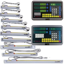 2/3 Axis Digital Readout DRO TTL 5um Linear Glass Scale Encoder Milling Lathe US
