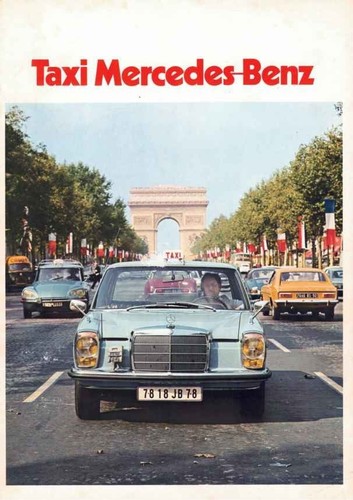 Katalog Prospekt Mercedes Taxi / Lang 200/280 W114/115 02/1973 Frankreich
