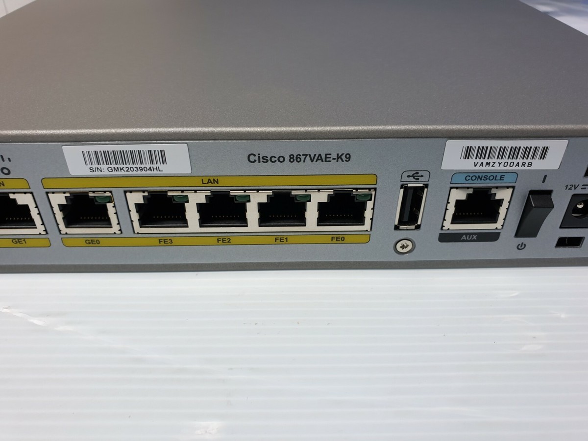 CISCO 867VAE-K9 Integrated Services Router VDSL2/ADSL2 | eBay