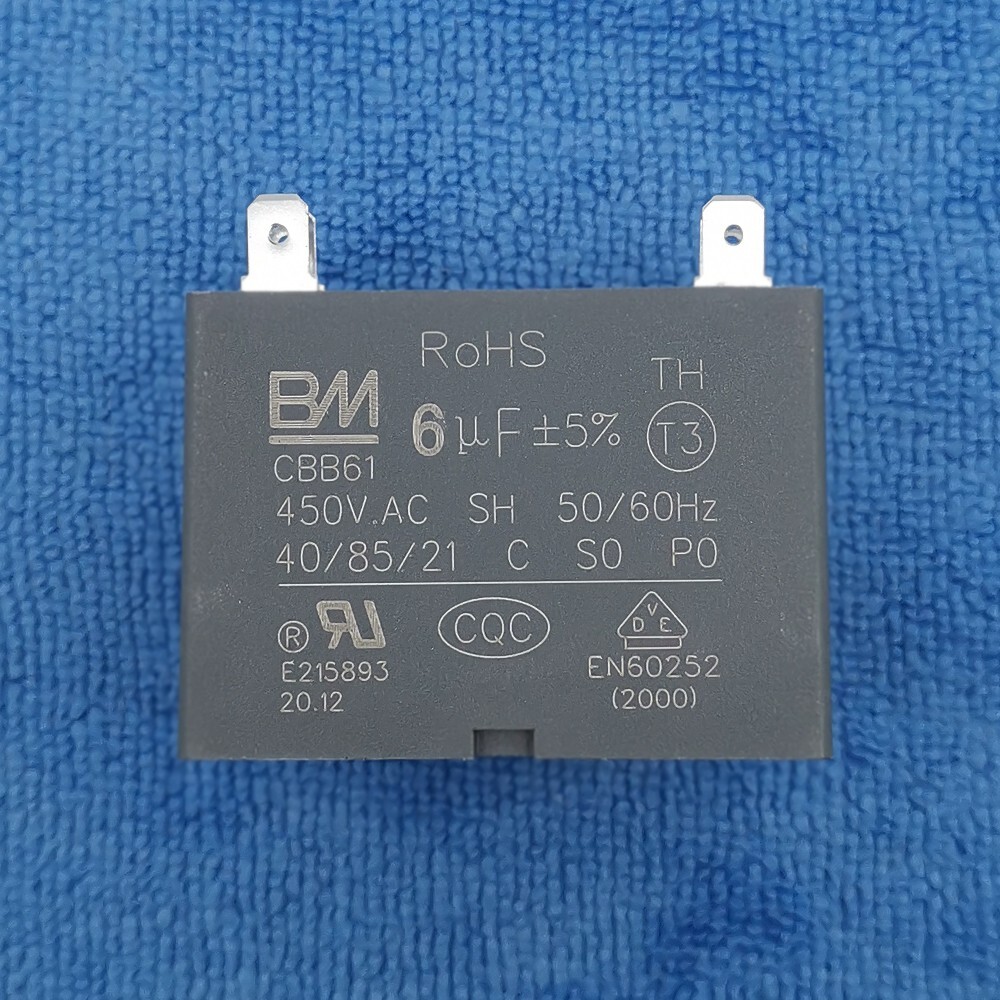 1pc 6uF 450V 6 mfd AC 4-Terminal Mini Split Capacitor CBB61 for Fan Motor