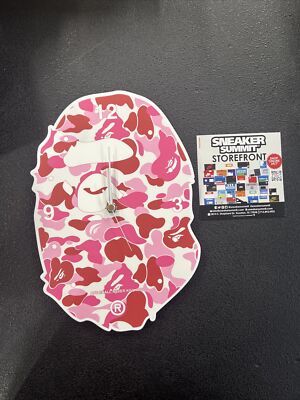 Bape ABC Camo Ape Head Wall Clock Pink | eBay