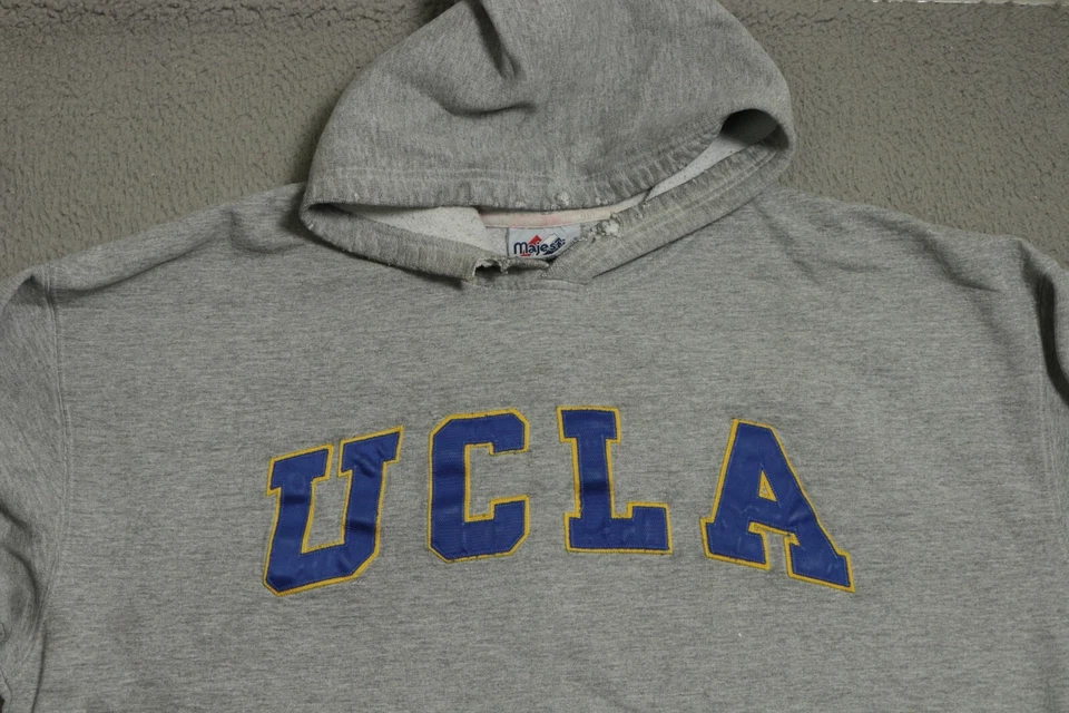 Sudaderas con capucha grises extra grandes vintage de UCLA Bruins para hombre sucias aplastadas Foto 2 de 4