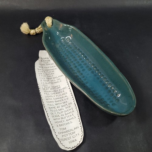Stoneware Cornbread Baker Tom Chamberlain Pottery Corn Shaped Corn Bread Mold