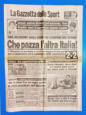 Gazette Dello Sport 6 June 1983 Saronni Vince Ja D'Italia