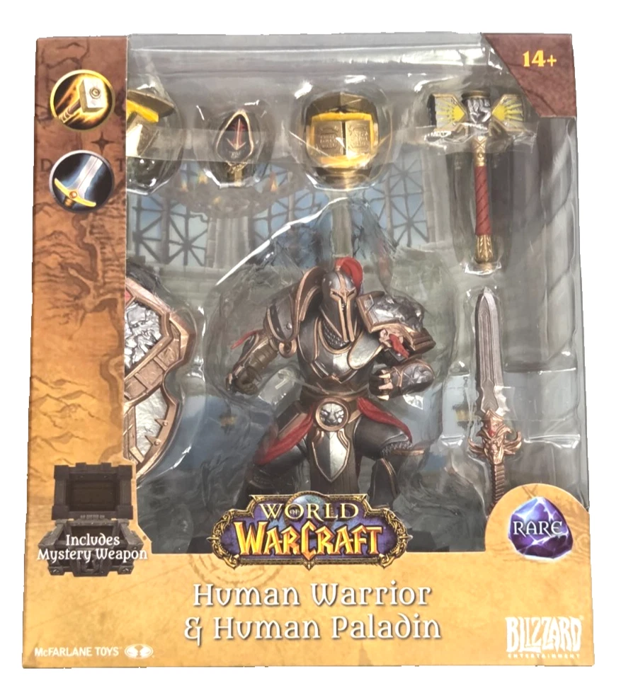 Figura Articulada World Of Warcraft Undead Priest/Warlock Escala 1:12 De McFarlane, Con Armas Y Accesorios Intercambiables