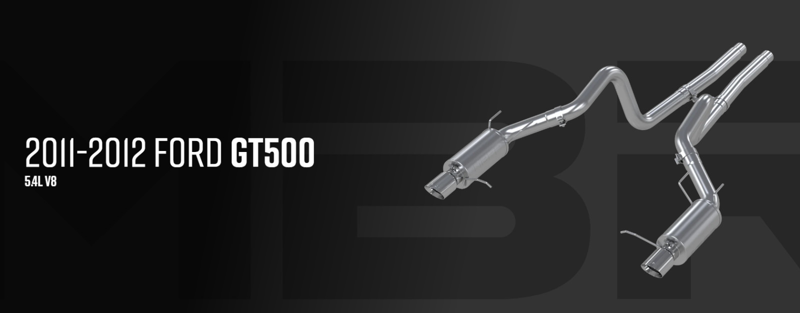 MBRP 3'' Cat-Back SS Exhaust Dual Exit W/ SS Tip For 2011-2012 Ford GT500