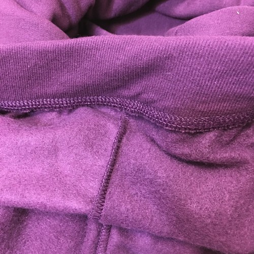 Hanes ComfortSoft Women's 2pk Open Bottom Leg Fleece Sweatpants Purple XL 16-18 - Picture 5 of 8