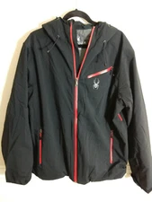 Spyder Men's Fanatic Jacket, Black/Polar/Red, Style162000 