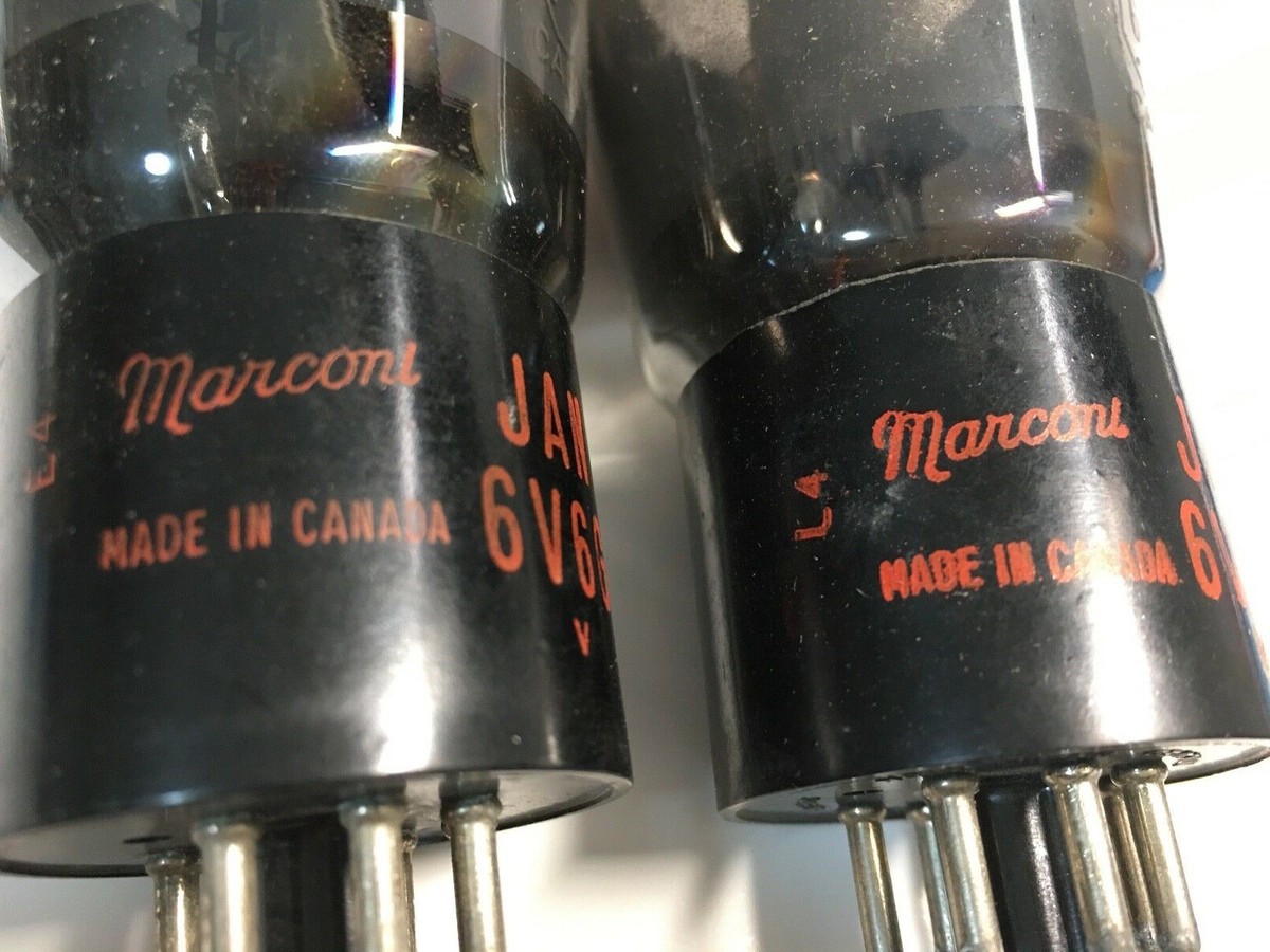 RARE NOS/NIB PAIR 6V6 MARCONI - 6V6G JAN - 1940's STRONG