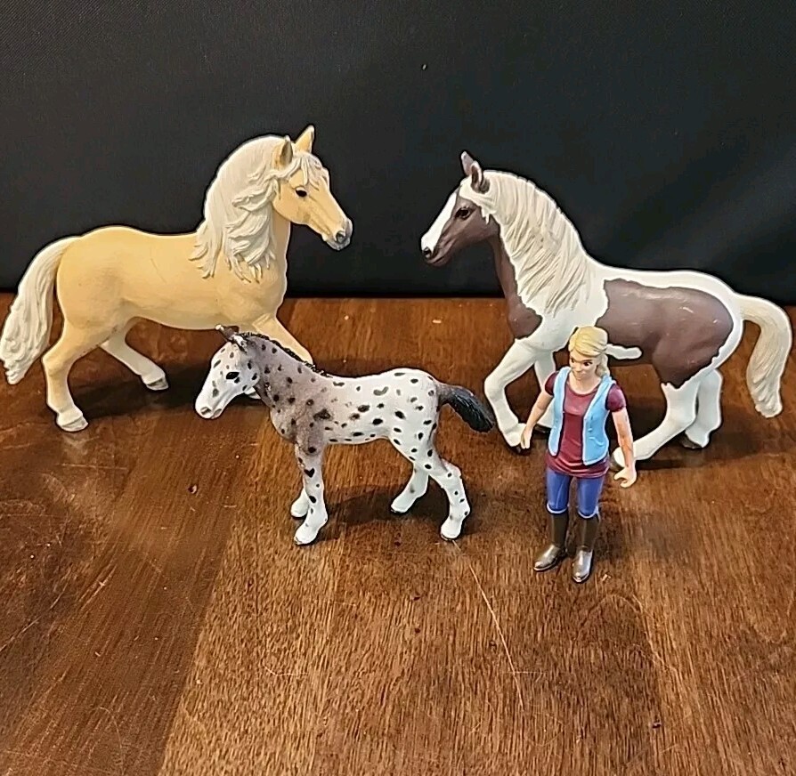 Schleich HORSE CLUB Figure lot Knabstrupper Foal Andalusian Pinto